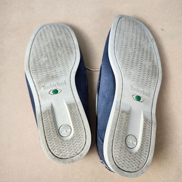 Timberland Boat Shoes 9M Navy Leather 6367A Anti-Fatigue Classic Preppy - Picture 7 of 9